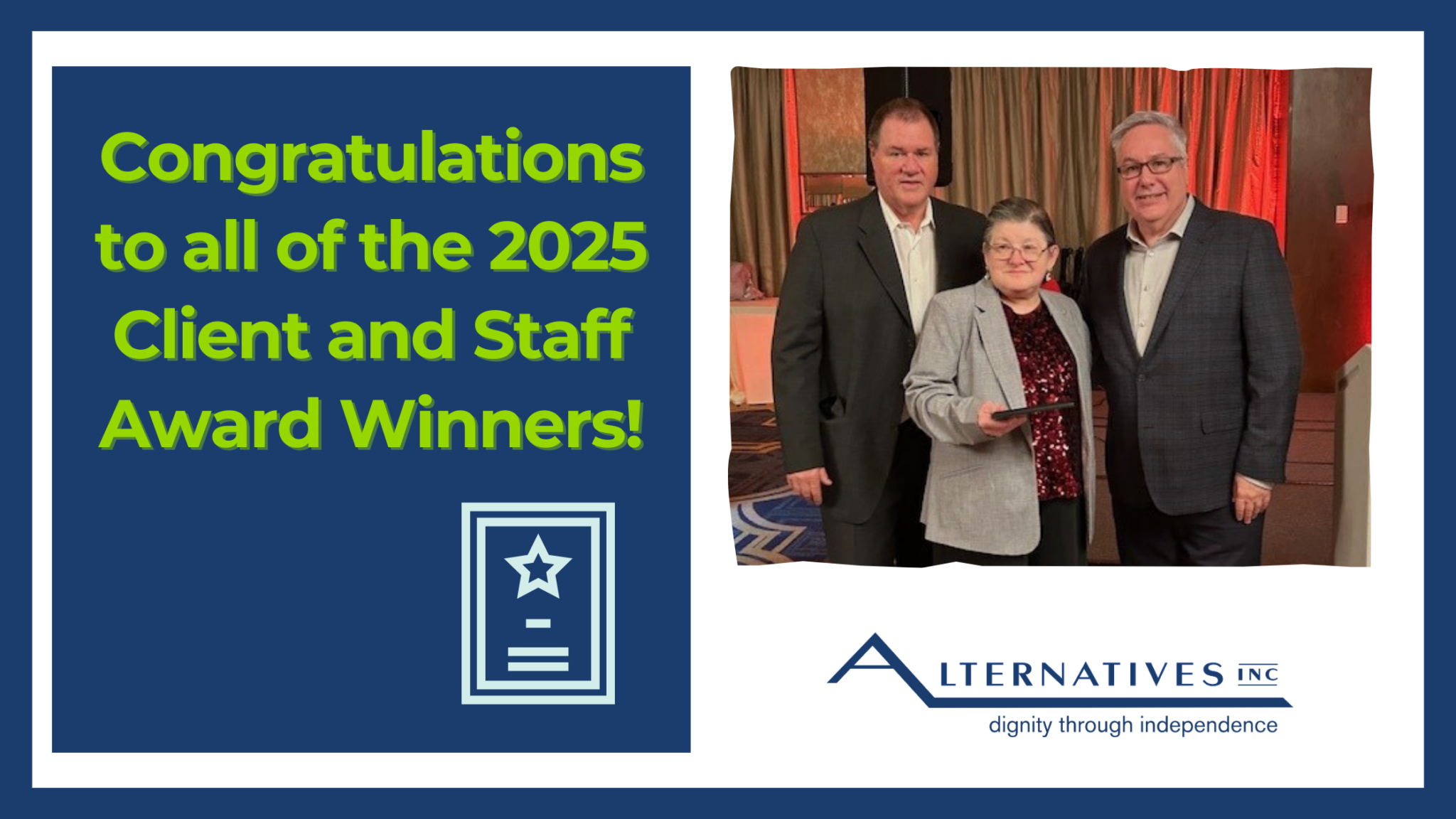 Congratulations to all of the 2025 Client and Staff Award Winners - New ...
